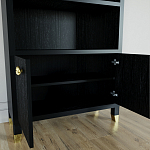 Книжный Стеллаж Elsa Dreams Black с задней стенкой варинант исполнения - 3 | Loft Concept в Барнауле