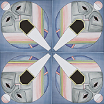 Плитка дизайнерская с узором Маска варинант исполнения - 1 | Loft Concept в Барнауле