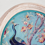 Стул из массива бука с изображением птиц и цветов Turquoise Beige Chinoiserie Garden Chair варинант исполнения - 3 | Loft Concept в Барнауле