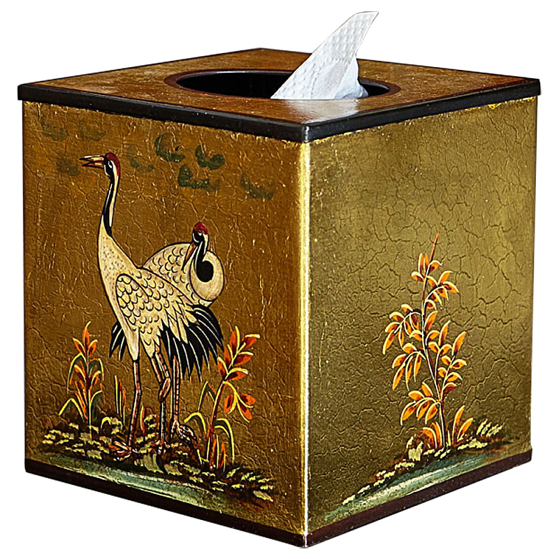 Салфетница в стиле Шинуазри Chinoiserie Gold Garden Tissue Box Золотой Мульти Салфетница в стиле Шинуазри Chinoiserie Gold Garden Tissue Box Золотой Мульти в Барнауле | Loft Concept