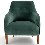 Кресло велюровое темно-зеленого цвета Diaspro Green Armchair варинант исполнения - 2 | Loft Concept в Барнауле