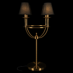 Настольная лампа на металлическом основании бронзового цвета с 4-мя черными конусовидными абажурами Dignity варинант исполнения - 2 | Loft Concept в Барнауле