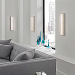 Бра прямоугольное в серебрянном цвете с ажурной решеткой Feiss варинант исполнения - 3 | Loft Concept в Барнауле