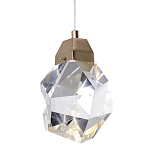 Подвесной светильник с хрустальным плафоном Esme Crystal Gold Hanging lamp варинант исполнения - 1 | Loft Concept в Барнауле