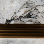 Тумба под телевизор с мраморной столешницей Uniqueness Marble варинант исполнения - 4 | Loft Concept в Барнауле