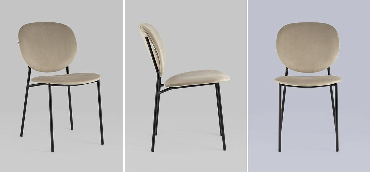 Стул Stanley Chair Бежевый Велюр Стул Stanley Chair Бежевый Велюр - Loft-Concept в Барнауле