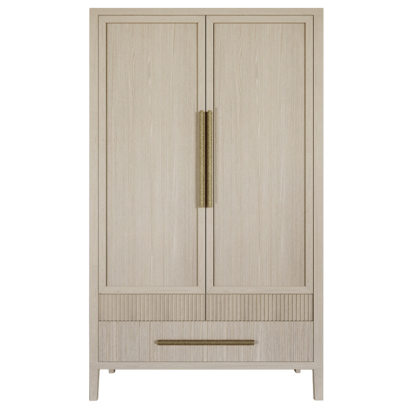 Шкаф платяной Primo с выдвижными ящиками шпон Черный дуб Древесина Золотой в Барнауле | Loft Concept 