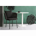 Стул мягкий с декором в виде плетеных лент на спинке и подлокотниках Semicircular Chair Decorated with Ribbons варинант исполнения - 5 | Loft Concept в Барнауле