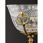 Чаша из рельефного стекла прозрачного цвета на бронзовой подставке Eden Garden варинант исполнения - 5 | Loft Concept в Барнауле