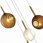 Люстра светодиодная с сферическими стеклянными плафонами Splatter варинант исполнения - 4 | Loft Concept в Барнауле