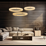 Люстра с 3-мя кольцами из натурального камня Minerals of Light варинант исполнения - 3 | Loft Concept в Барнауле