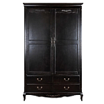 Шкаф черный с двумя дверцами и 4-мя ящиками Vintage  варинант исполнения - 1 | Loft Concept в Барнауле