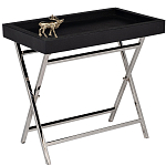 Стол сервировочный кожаный с декором в виде золотистой фигуркой лося Embodiment of Style варинант исполнения - 1 | Loft Concept в Барнауле