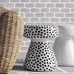 Дизайнерский журнальный стол белый в чёрный горох Gefan варинант исполнения - 1 | Loft Concept в Барнауле