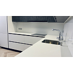 Угловой кухонный гарнитур Жемчужный белый Серый Clarke Kitchen Set White Grey варинант исполнения - 8 | Loft Concept в Барнауле