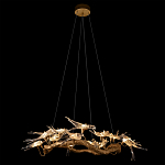 Люстра подвесная с прозрачными стеклянными птичками на ветвях Диаметр 100 см Serip Voa варинант исполнения - 3 | Loft Concept в Барнауле