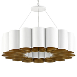 Люстра круглая фактурная в сочетании белого и золотого цвета Wide Stripes of Ribbon варинант исполнения - 4 | Loft Concept в Барнауле