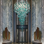 Люстра зеленая каскадная Green Light CascadeDroplet Chandelier варинант исполнения - 1 | Loft Concept в Барнауле