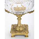 Чаша из рельефного стекла прозрачного цвета на бронзовой подставке Eden Garden варинант исполнения - 3 | Loft Concept в Барнауле