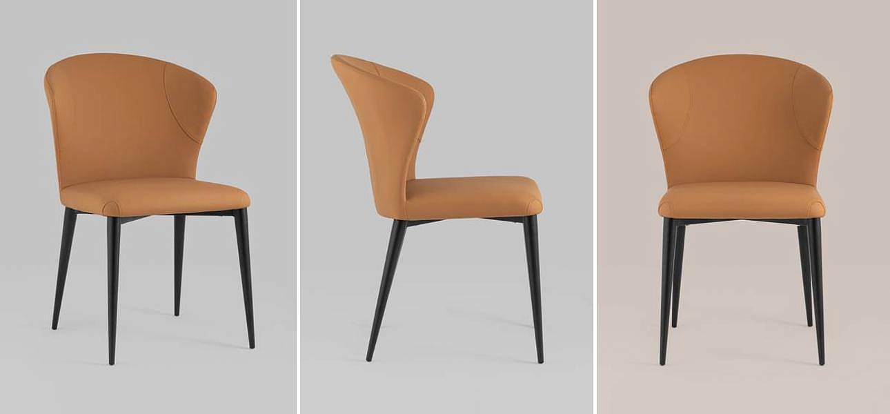 Стул Enigma Chair Оранжевая Экокожа Стул Enigma Chair Оранжевая Экокожа - Loft-Concept в Барнауле