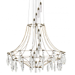 Люстра подвесная из металла с хрустальными прозрачными подвесками Quasar 81 варинант исполнения - 1 | Loft Concept в Барнауле