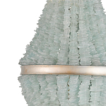 Люстра с каскадом из стеклянных декоративных элементов Shining Sea Glass варинант исполнения - 1 | Loft Concept в Барнауле