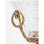 Чаша из рельефного стекла прозрачного цвета на бронзовой подставке Eden Garden варинант исполнения - 2 | Loft Concept в Барнауле