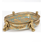 Чаша с орнаментом на ножках в виде бронзовых ангелов Eden Garden варинант исполнения - 2 | Loft Concept в Барнауле