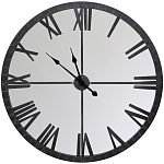 Часы настенные зеркальные с чёрным металлическим циферблатом Mirror Tower Clock варинант исполнения - 1 | Loft Concept в Барнауле