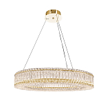 Люстра подвесная круглая из прозрачного хрусталя с золотым корпусом Selfsufficient варинант исполнения - 6 | Loft Concept в Барнауле