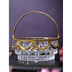 Корзиночка из прозрачного стекла с бронзовой ручкой Eden Garden варинант исполнения - 4 | Loft Concept в Барнауле