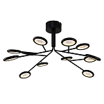 Люстра черного цвета с 12-ю круглыми плафонами Bendik Lighting варинант исполнения - 2 | Loft Concept в Барнауле