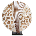 Настольная лампа из перламутра и дерева на подставке Indonesian Shell варинант исполнения - 3 | Loft Concept в Барнауле