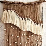 Дизайнерское Панно Дюна Макраме из нитей и бусин Wall Panel Dune варинант исполнения - 1 | Loft Concept в Барнауле
