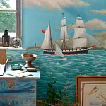 Обои ручная роспись Nantucket Crossing Brandt colourway on scenic paper варинант исполнения - 2 | Loft Concept в Барнауле