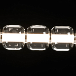 Люстра линейная с 6-ю прозрачными стеклянными плафонами округлой формы HANDLE GRAPE варинант исполнения - 5 | Loft Concept в Барнауле