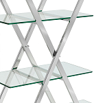 Стеллаж со стеклянными полками на стальном каркасе X-ray варинант исполнения - 3 | Loft Concept в Барнауле