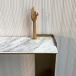 Консоль прямоугольная с основанием чёрного и золотого цвета Wrap варинант исполнения - 3 | Loft Concept в Барнауле