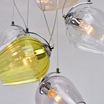 Люстра каскадная с 9-ю разноцветными стеклянными плафонами Kaleido варинант исполнения - 7 | Loft Concept в Барнауле