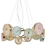 Люстра с плафонами из разноцветного стекла Glass Peonies варинант исполнения - 1 | Loft Concept в Барнауле