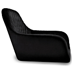 Барный стул со спинкой и подлокотниками на 4-х металлических ножках Douglas Rhombus Черный Велюр варинант исполнения - 2 | Loft Concept в Барнауле