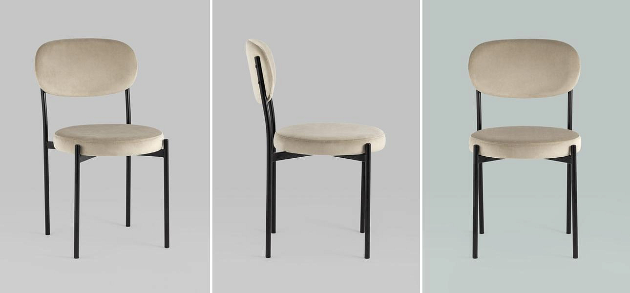 Стул Alfie Chair Молочный Велюр Стул Alfie Chair Молочный Велюр - Loft-Concept в Барнауле