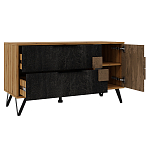 ТВ-тумба с  2-мя ящиками и закрытыми полками Stone Effect варинант исполнения - 4 | Loft Concept в Барнауле