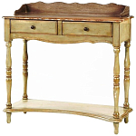 Деревянная консоль в стиле прованс с двумя ящиками Margery Wooden Provence Console Table варинант исполнения - 1 | Loft Concept в Барнауле