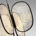 Люстра с гравировкой на акриловых плафонах Gravyura Black D 50 см варинант исполнения - 3 | Loft Concept в Барнауле