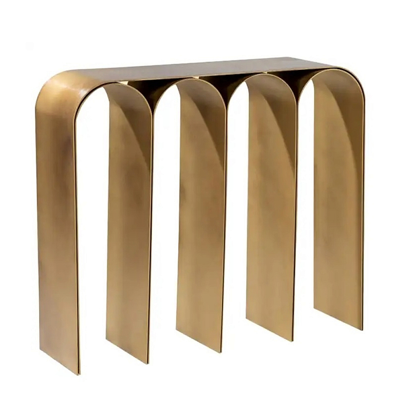 Консоль округлой формы бронзового цвета Gold Arch Золотой Консоль округлой формы бронзового цвета Gold Arch Золотой в Барнауле | Loft Concept