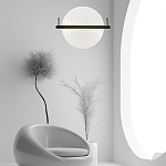 Светодиодный подвесной светильник круглой формы с металлическим черным каркасом Marble Glow варинант исполнения - 6 | Loft Concept в Барнауле