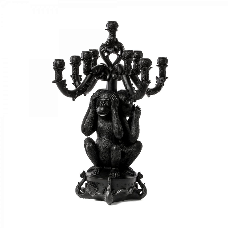 Подсвечник Seletti Giant Burlesque 3 Monkeys Black Черный Подсвечник Seletti Giant Burlesque 3 Monkeys Black Черный в Барнауле | Loft Concept