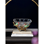 Чаша квадратная из прозрачного стекла с фигурками разноцветных птиц Eden Garden варинант исполнения - 2 | Loft Concept в Барнауле