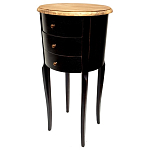 Комод маленький круглый c 3-мя ящиками и состаренным эффектом Vintage варинант исполнения - 1 | Loft Concept в Барнауле